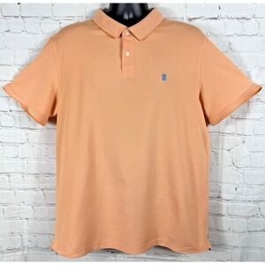 IZOD Polo Shirt Men's Size‎ XL Advantage Performance Stretch Peach Short Sleeve
